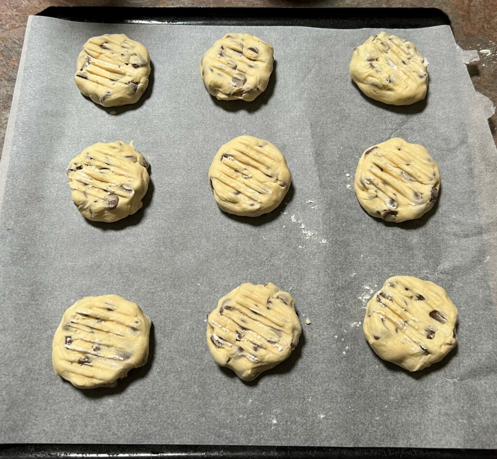 cookies ready to go in the oven